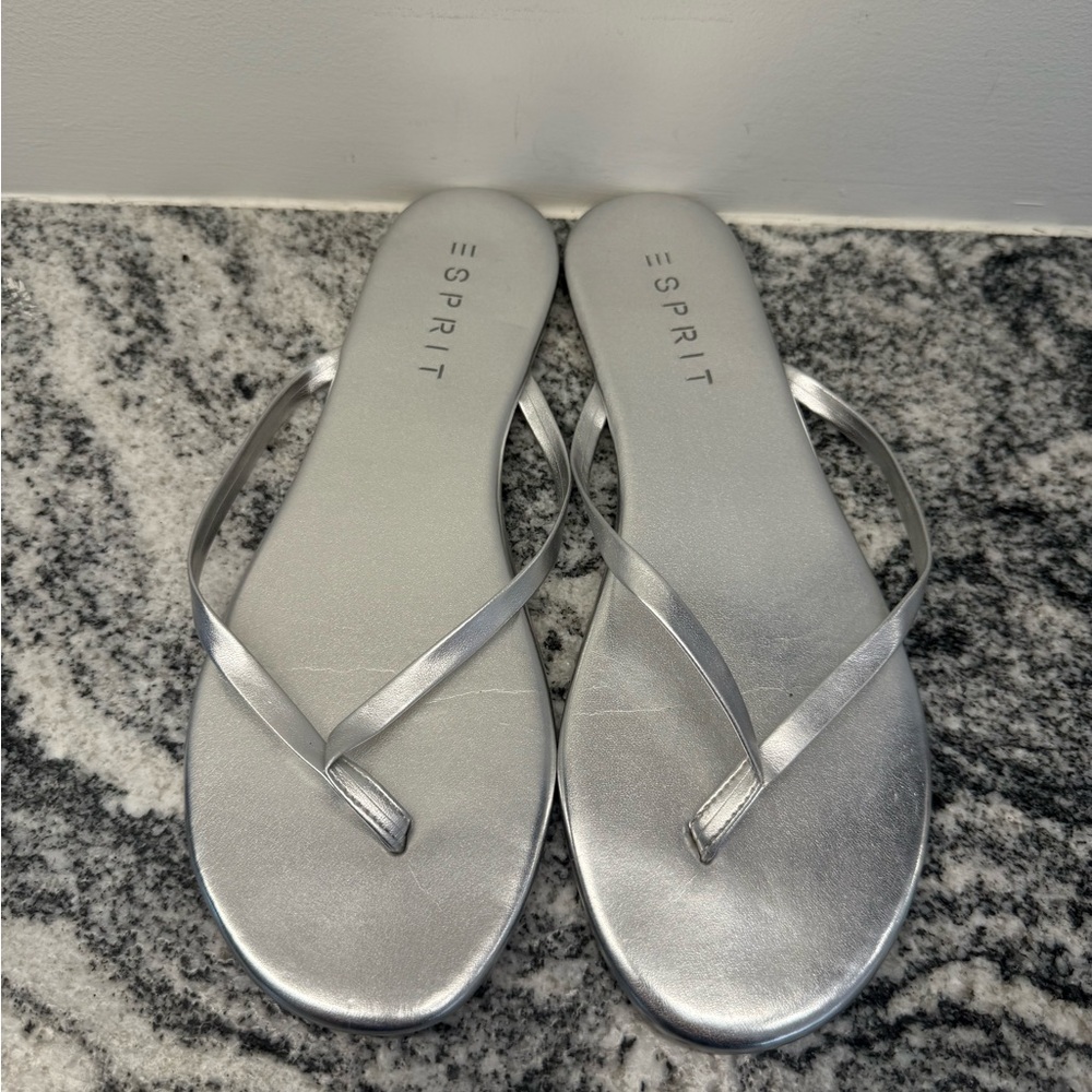 ESPRIT Silver Metallic Sandals